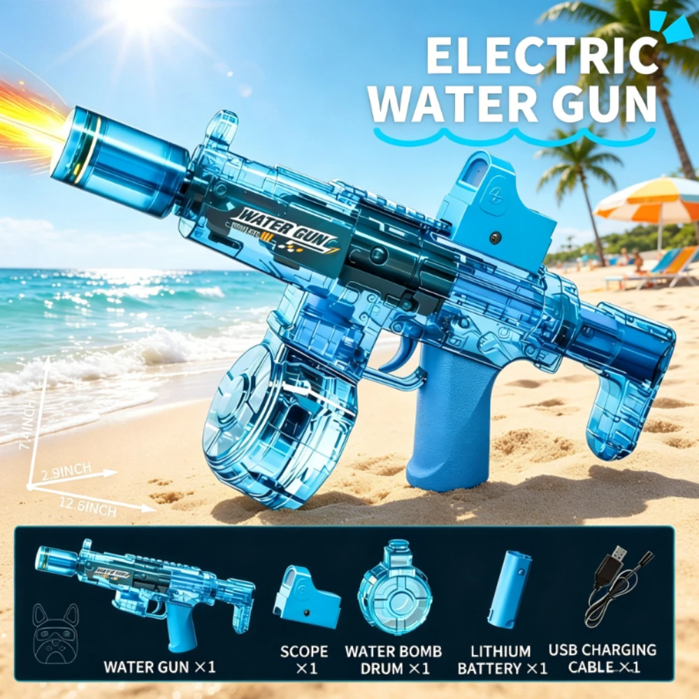 MP5 High Pressure Automatic Electric Water Gun Summer Pool Beach Water Fighting Toy Nice Birthday Present For Kids
MP5 High Pressure Automatic Electric Water Gun Summer Pool Beach Water Fighting Toy Nice Birthday Present For Kids