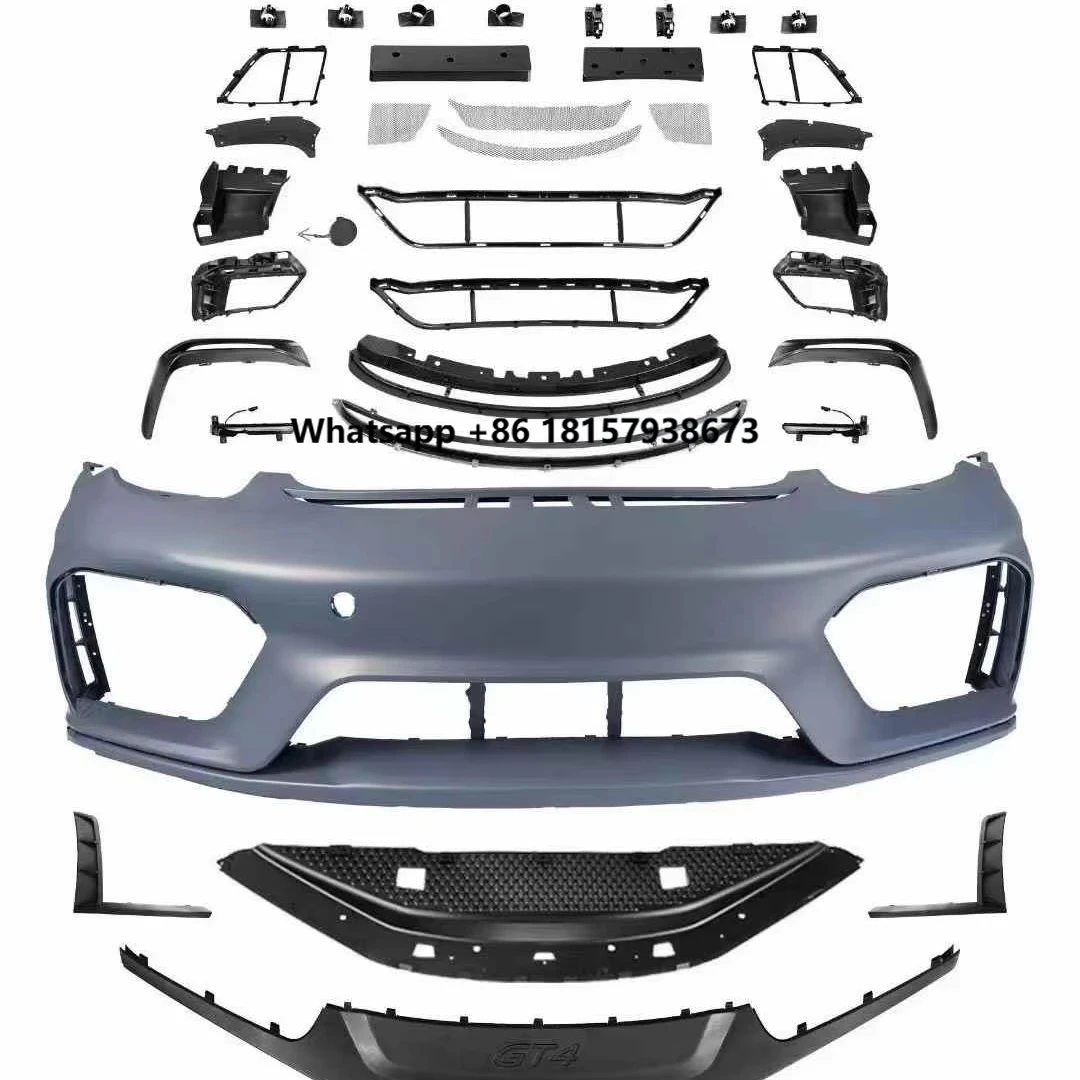 2012-2016 for Cayman Boxster 981 Body Kit Upgraded 718 for GT4 Front Bumper Assembly with Fog Lights
2012-2016 for Cayman Boxster 981 Body Kit Upgraded 718 for GT4 Front Bumper Assembly with Fog Lights