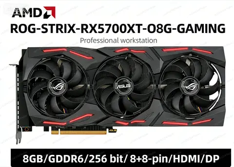 ASUS ROG Strix Radeon RX 5700 XT 8GB GDDR6 PCIe 4.0 Gaming Graphics Card Dual 8-Pin HDMI DP