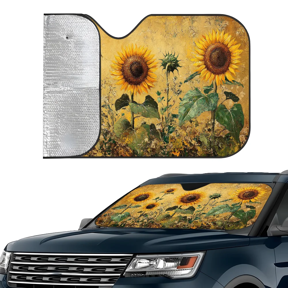 Sunflower Painting Car SunSha Foldable Heatshield Front Window Car Sun Sha Windshield Blocks UV Rays Sun Visor
Sunflower Painting Car SunSha Foldable Heatshield Front Window Car Sun Sha Windshield Blocks UV Rays Sun Visor