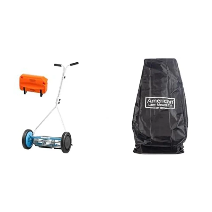 16-Inch 5-Blade Push Reel Lawn Mower with Sharpener and Storage Cover Bag Bundle for American Lawn Care Durable Steel Construct
16-Inch 5-Blade Push Reel Lawn Mower with Sharpener and Storage Cover Bag Bundle for American Lawn Care Durable Steel Construct