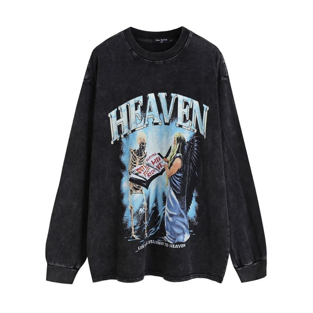 Skulls Heaven Angel Print Anime Men Distressed T Shirts Oversized Y2k Tops Goth Women's T-shirts Retro Vintage Long Sleeve Tees
Skulls Heaven Angel Print Anime Men Distressed T Shirts Oversized Y2k Tops Goth Women's T-shirts Retro Vintage Long Sleeve Tees