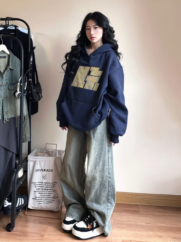 Women's Hoodie Sweatirt Thiened Fce Loose Fit Autumn Winter New Sle ular Lazy Sle Versatile Top Korean Sle
Women's Hoodie Sweatirt Thiened Fce Loose Fit Autumn Winter New Sle ular Lazy Sle Versatile Top Korean Sle