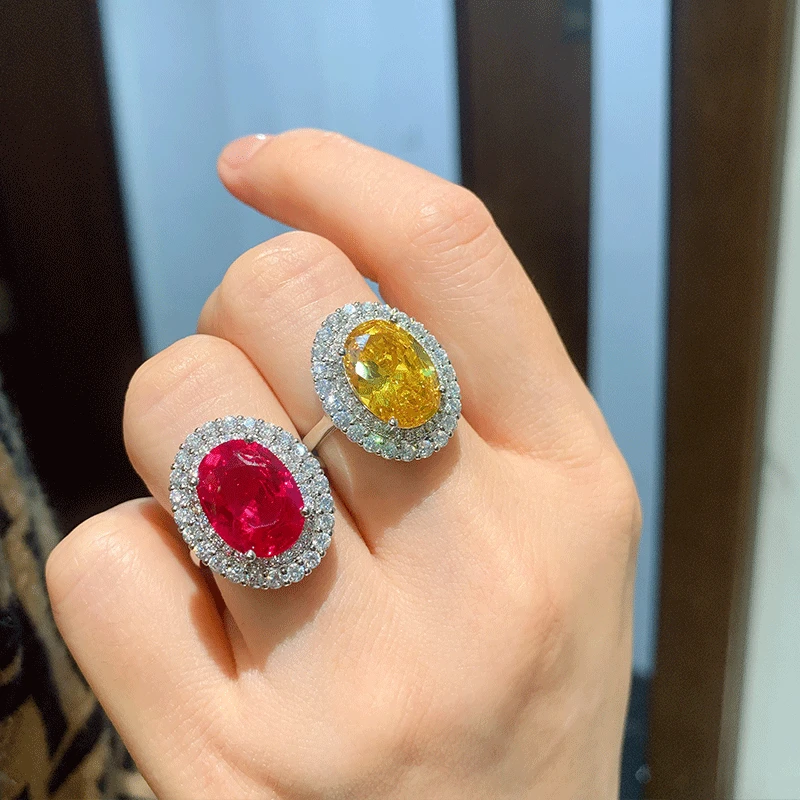 Vintage 100% 925 Sterling Silver Oval 10*14mm Ruby Topaz Emerald Wedding Engagement Cubic Zircon Ring Gift Rings Free Shipping
Vintage 100% 925 Sterling Silver Oval 10*14mm Ruby Topaz Emerald Wedding Engagement Cubic Zircon Ring Gift Rings Free Shipping