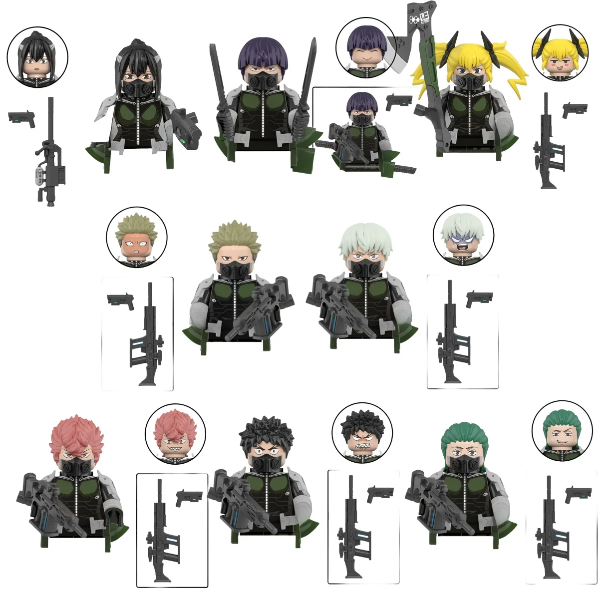Anime Kaiju NO.8 Character moc Building Blocks Hibino Kafka Ashiro Mini Action Figure Cartoon Models Bricks Toys For Kids
Anime Kaiju NO.8 Character moc Building Blocks Hibino Kafka Ashiro Mini Action Figure Cartoon Models Bricks Toys For Kids