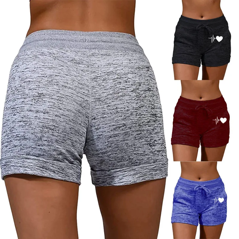 Women's shorts, elastic drawstring, solid color printed sports pants, summer fashion, women's streetwear
Women's shorts, elastic drawstring, solid color printed sports pants, summer fashion, women's streetwear