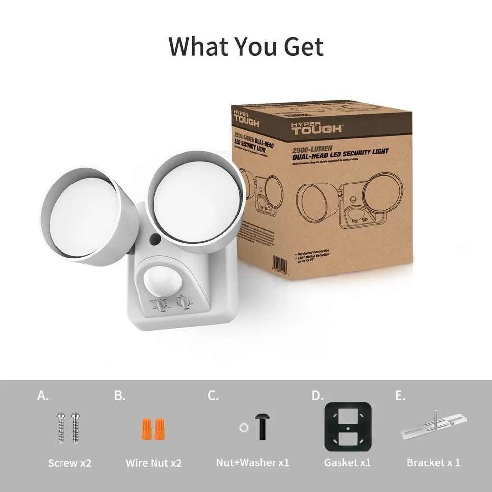 2-Head LED Motion Sensor Outdoor Security Light Waterproof Solar Powered 800 Lumens 120 Degree Wireless Easy Installation
2-Head LED Motion Sensor Outdoor Security Light Waterproof Solar Powered 800 Lumens 120 Degree Wireless Easy Installation