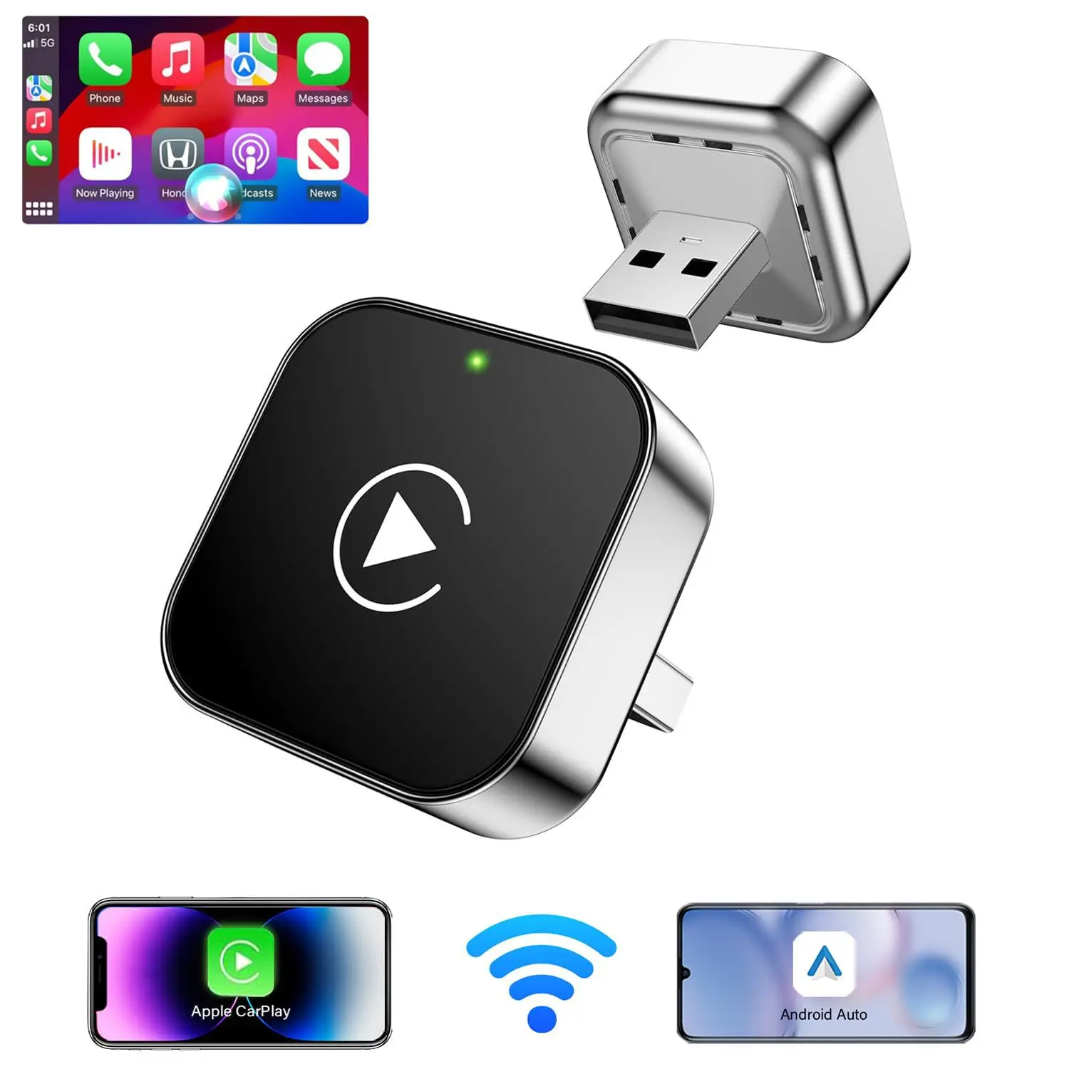 2026 New Wireless CarPlay Adapter Plug & Plug Auto Connect No Delay Converts Wired to Wireless Compatible for iPhone & Android
2026 New Wireless CarPlay Adapter Plug & Plug Auto Connect No Delay Converts Wired to Wireless Compatible for iPhone & Android