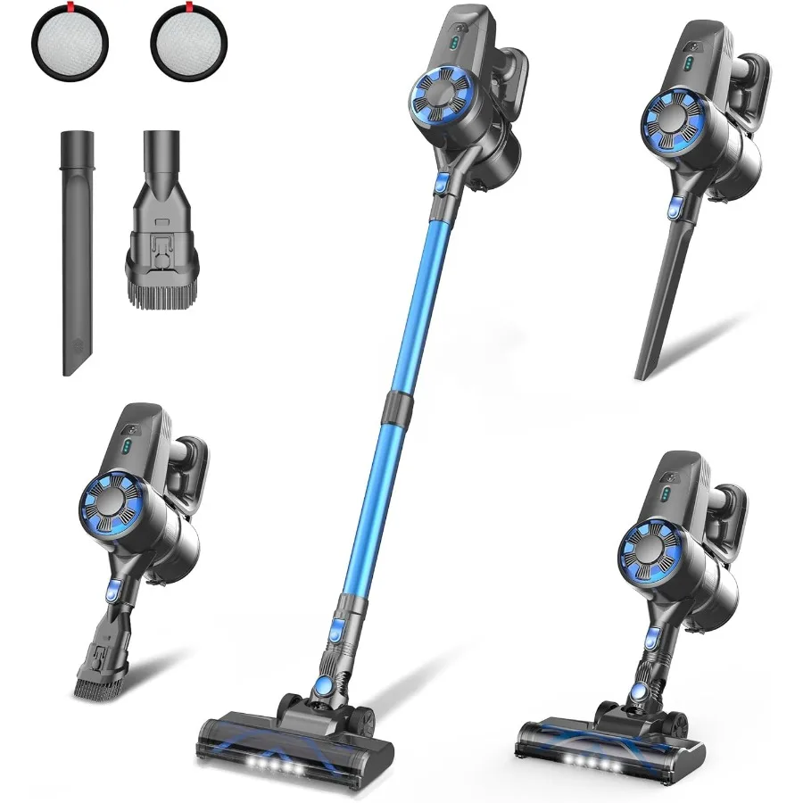 Cordless Vacuum Cleaner8-in-1 Lightweight Stick Vacuum with Powerful Suction Self-Standing 40 Mins Max Runtime Rechargeable Vac
Cordless Vacuum Cleaner8-in-1 Lightweight Stick Vacuum with Powerful Suction Self-Standing 40 Mins Max Runtime Rechargeable Vac