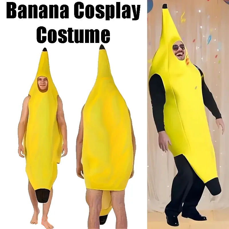 Adult Kids Halloween Prank Banana Costume Funny Fruit Banana Carnival Stage Performance Party Outfit For Halloween Festivities
Adult Kids Halloween Prank Banana Costume Funny Fruit Banana Carnival Stage Performance Party Outfit For Halloween Festivities