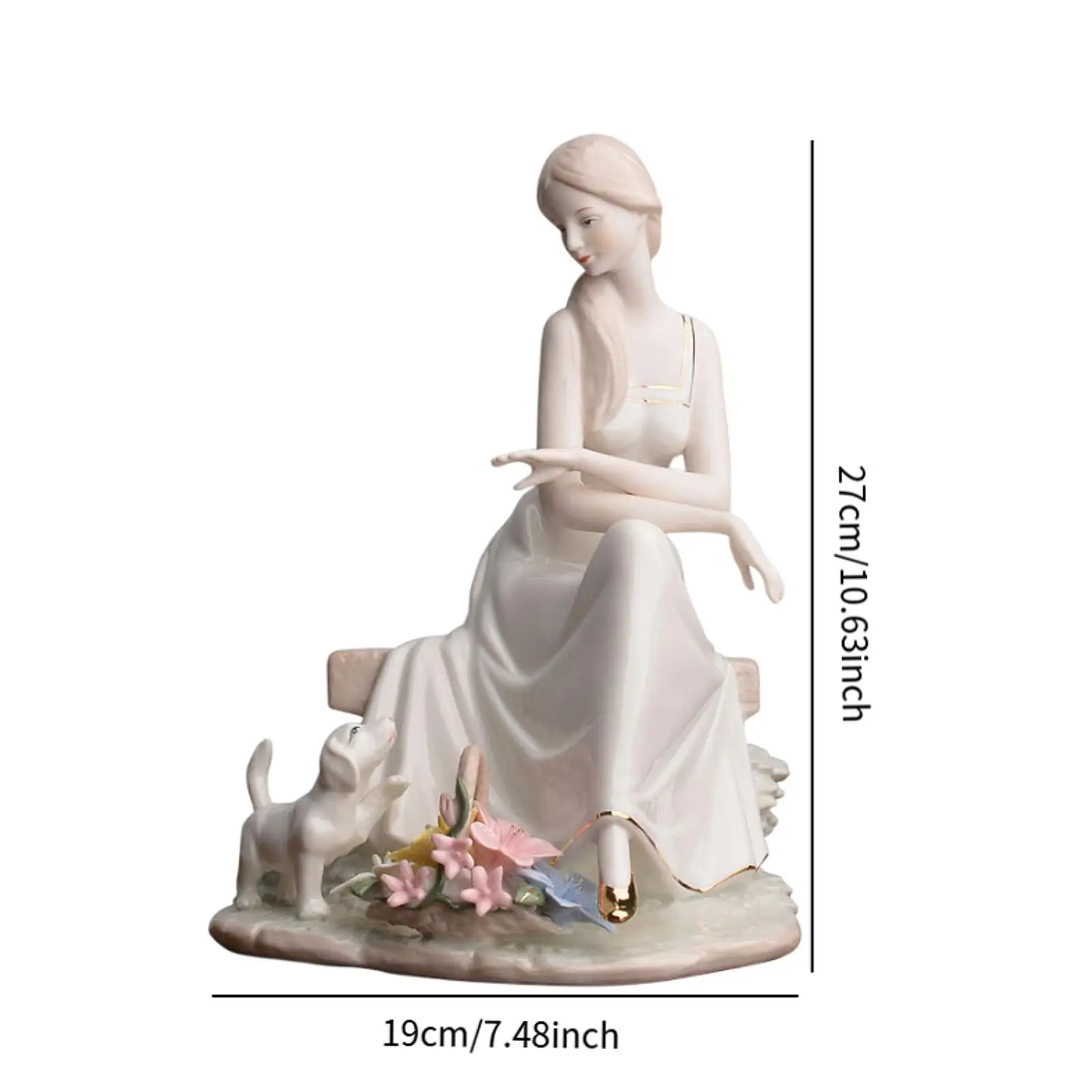 Pottery Girl Figurine Fashion Cute Tabletop Decoration Ornament for Party Supplies Dog Lovers Mother's Day Gifts Valentine's Day
Pottery Girl Figurine Fashion Cute Tabletop Decoration Ornament for Party Supplies Dog Lovers Mother's Day Gifts Valentine's Day