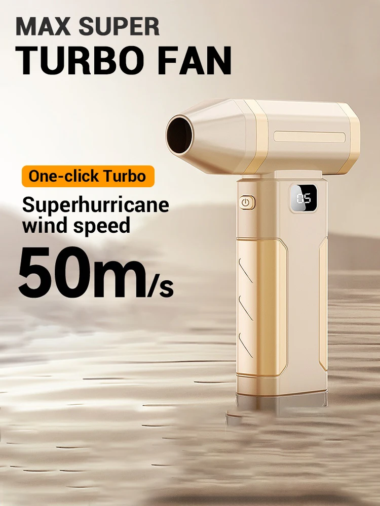Mini Turbo Jet Fan 450000RPM Violent Fan Powerful Air Blower Vacuum Dust Cleaner Type-C Charging Wind Speed 50m/s Electric Dryer
Mini Turbo Jet Fan 450000RPM Violent Fan Powerful Air Blower Vacuum Dust Cleaner Type-C Charging Wind Speed 50m/s Electric Dryer