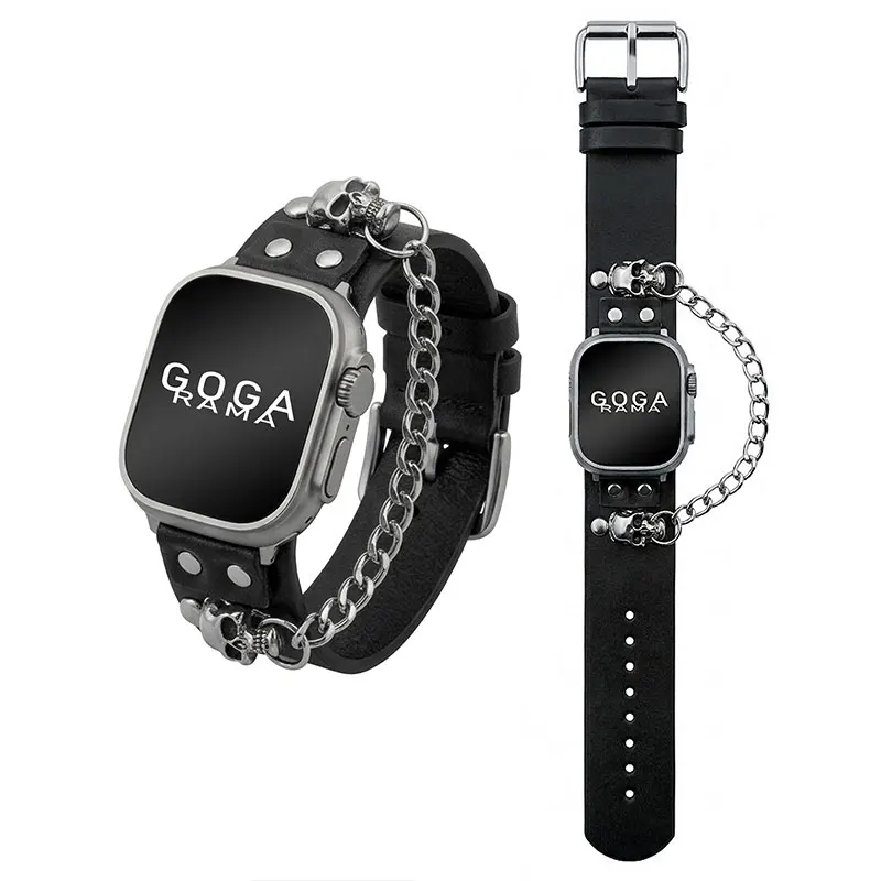 GOGARAMA Original Design Leather Skull Buckle Strap for Apple Watch Ultra 2, Compatible with 49mm 40mm 46mm 41mm, Series 10 9
GOGARAMA Original Design Leather Skull Buckle Strap for Apple Watch Ultra 2, Compatible with 49mm 40mm 46mm 41mm, Series 10 9