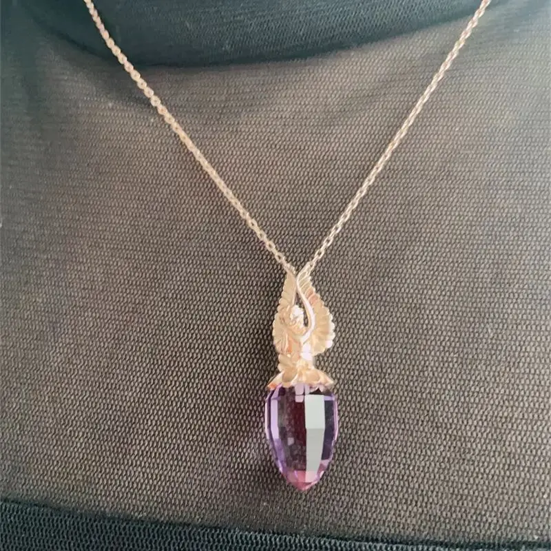 Pendant Necklace 925 Sterling Silver Genuine Amethyst Angel Women Gift Yellow Gold Plated
Pendant Necklace 925 Sterling Silver Genuine Amethyst Angel Women Gift Yellow Gold Plated