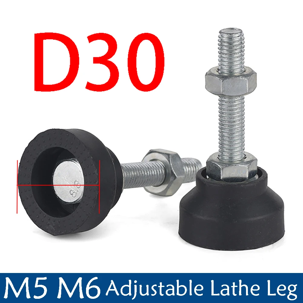 Adjustable Lathe Leg Dia 30mm Thread Type Adjustable Levelling Feet Swivel Base Articulating Legs M5/M6 Furniture Glide Pad
Adjustable Lathe Leg Dia 30mm Thread Type Adjustable Levelling Feet Swivel Base Articulating Legs M5/M6 Furniture Glide Pad