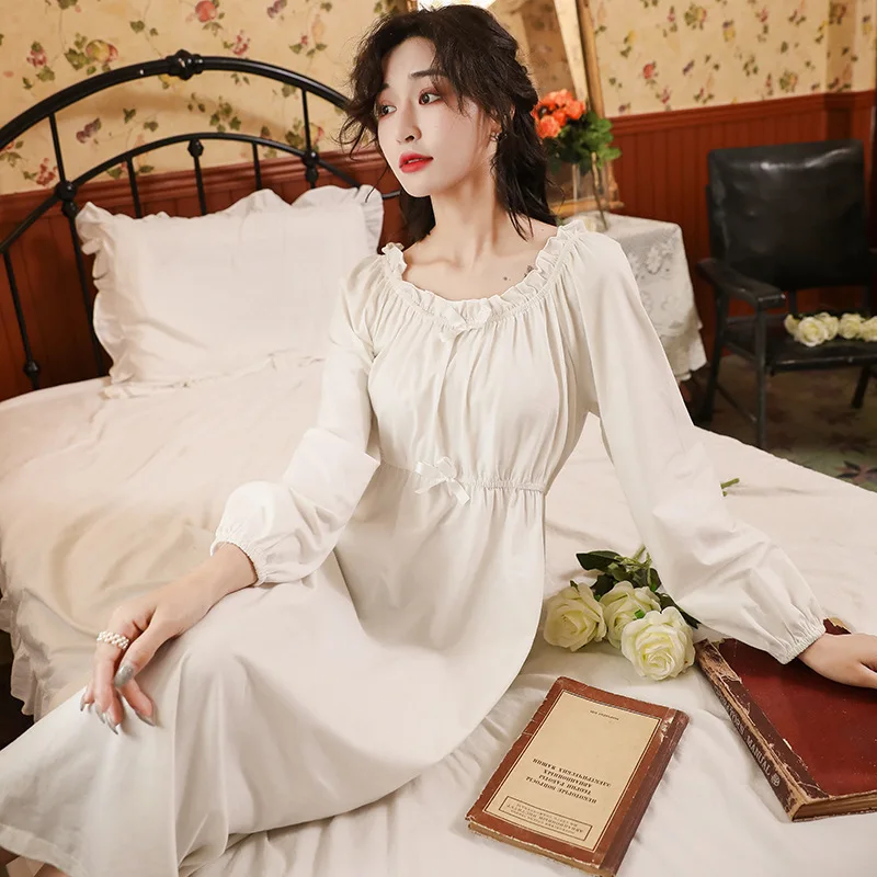 New Women's Lolita Dress Ruffle Princess Sleepshirts Vintage Long Sleeve Cotton Nightgowns.Victorian Nightdress Lounge Sleepwear
New Women's Lolita Dress Ruffle Princess Sleepshirts Vintage Long Sleeve Cotton Nightgowns.Victorian Nightdress Lounge Sleepwear