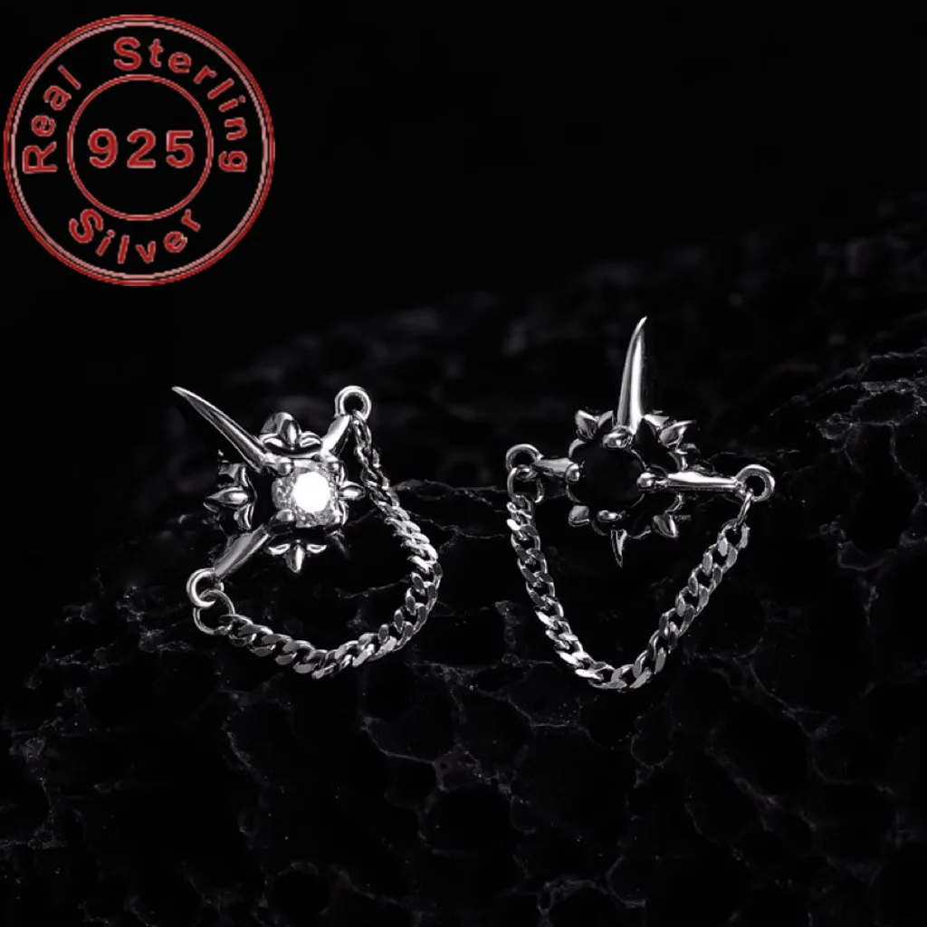 925 Silver Octomom Polaris Moissanite Chain Earrings Men's Retro Style Hot Top1 Earring Loop Earrings
925 Silver Octomom Polaris Moissanite Chain Earrings Men's Retro Style Hot Top1 Earring Loop Earrings
