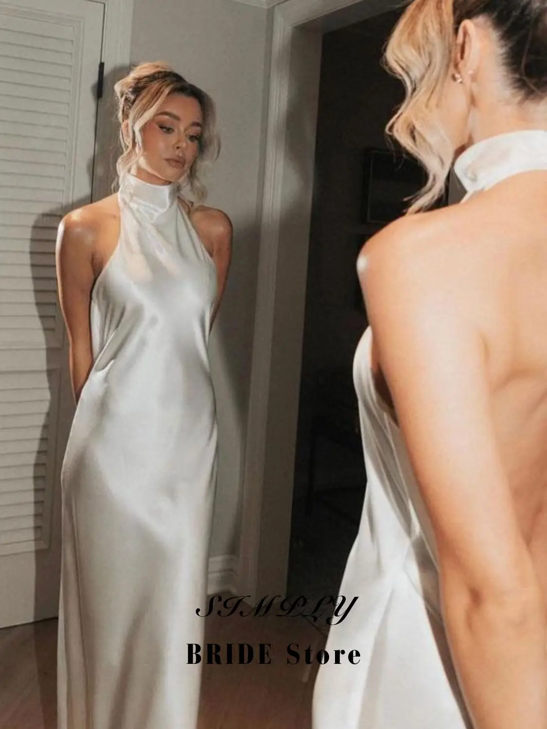 2026 Customized Sexy Halter Soft Stain Meimaid Open Back Wedding Dress Simple Floor Length Sleeveless High Neck Robe de mariée
2026 Customized Sexy Halter Soft Stain Meimaid Open Back Wedding Dress Simple Floor Length Sleeveless High Neck Robe de mariée