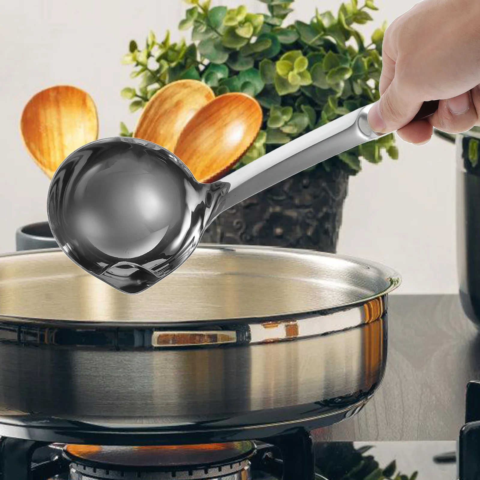 Stainless Steel Oil Separator Soup Ladle Small Filter Strainer Spoon Fat Skimmer Kitchen Tool Grease Catcher Cookware
Stainless Steel Oil Separator Soup Ladle Small Filter Strainer Spoon Fat Skimmer Kitchen Tool Grease Catcher Cookware