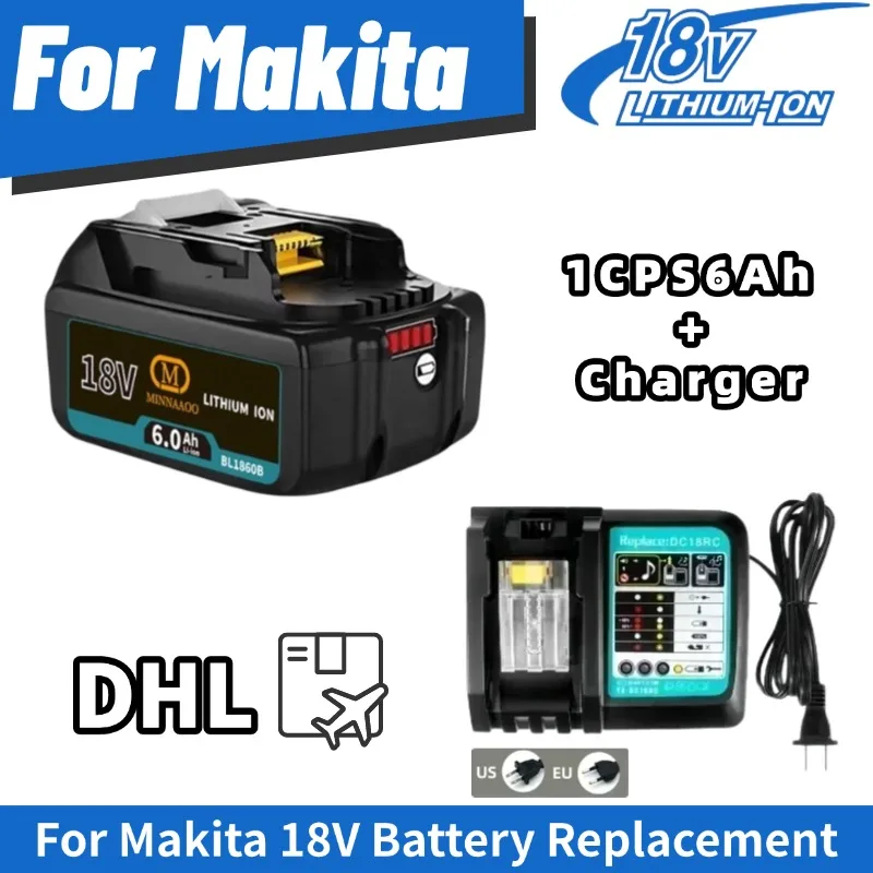 For Makita 18V 6.0Ah Rechargeable Battery For Makita BL1830 BL1840B BL1850B BL1860 BL1815 Power Tools Battery,Rapid delivery
For Makita 18V 6.0Ah Rechargeable Battery For Makita BL1830 BL1840B BL1850B BL1860 BL1815 Power Tools Battery,Rapid delivery