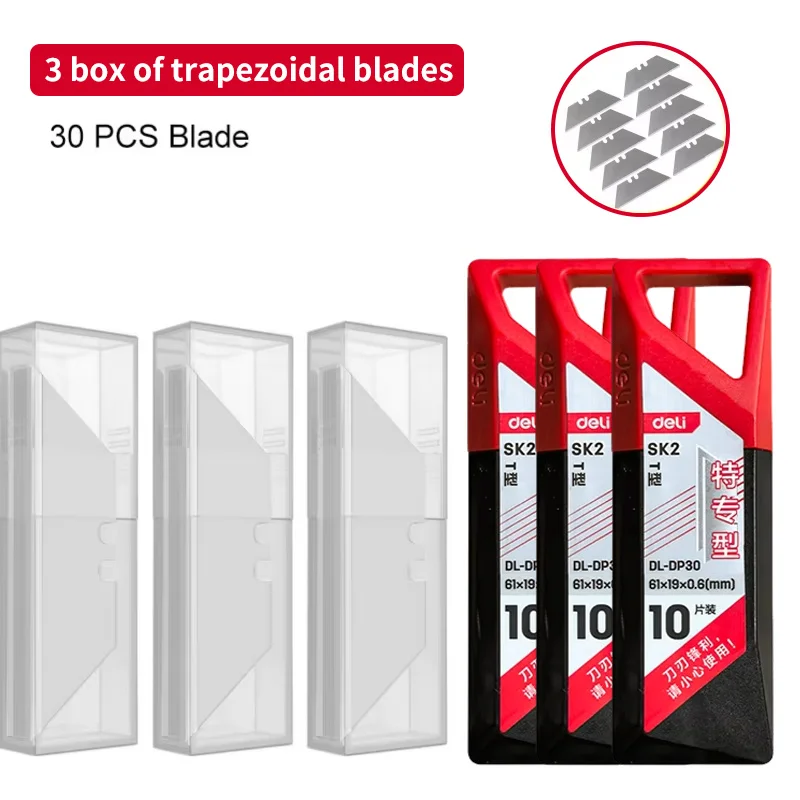 30 PCS Multifunctional Trapezoidal Blade Combination Art Knife Carving Knife Blade Replacement Practical Blade
30 PCS Multifunctional Trapezoidal Blade Combination Art Knife Carving Knife Blade Replacement Practical Blade