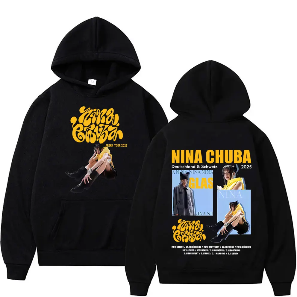 Rapper Nina Chuba Arena Tour 2025 Graphic Hoodie Men Women Hip Hop Fashion Oversized Sweatshirt Unisex Fleece Cotton Pullover 
Rapper Nina Chuba Arena Tour 2025 Graphic Hoodie Men Women Hip Hop Fashion Oversized Sweatshirt Unisex Fleece Cotton Pullover