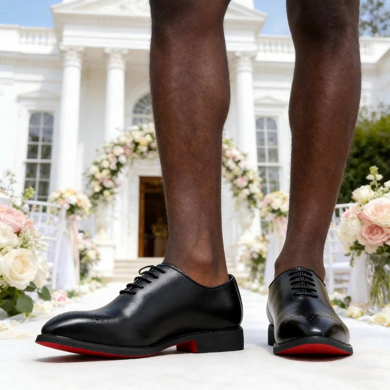 Men's Formal Shoes Black Brogue Oxfords Lace Up Business Dress Shoes for Men Pointed Toe Wedding Work Shoes Plus Size 38-48
Men's Formal Shoes Black Brogue Oxfords Lace Up Business Dress Shoes for Men Pointed Toe Wedding Work Shoes Plus Size 38-48