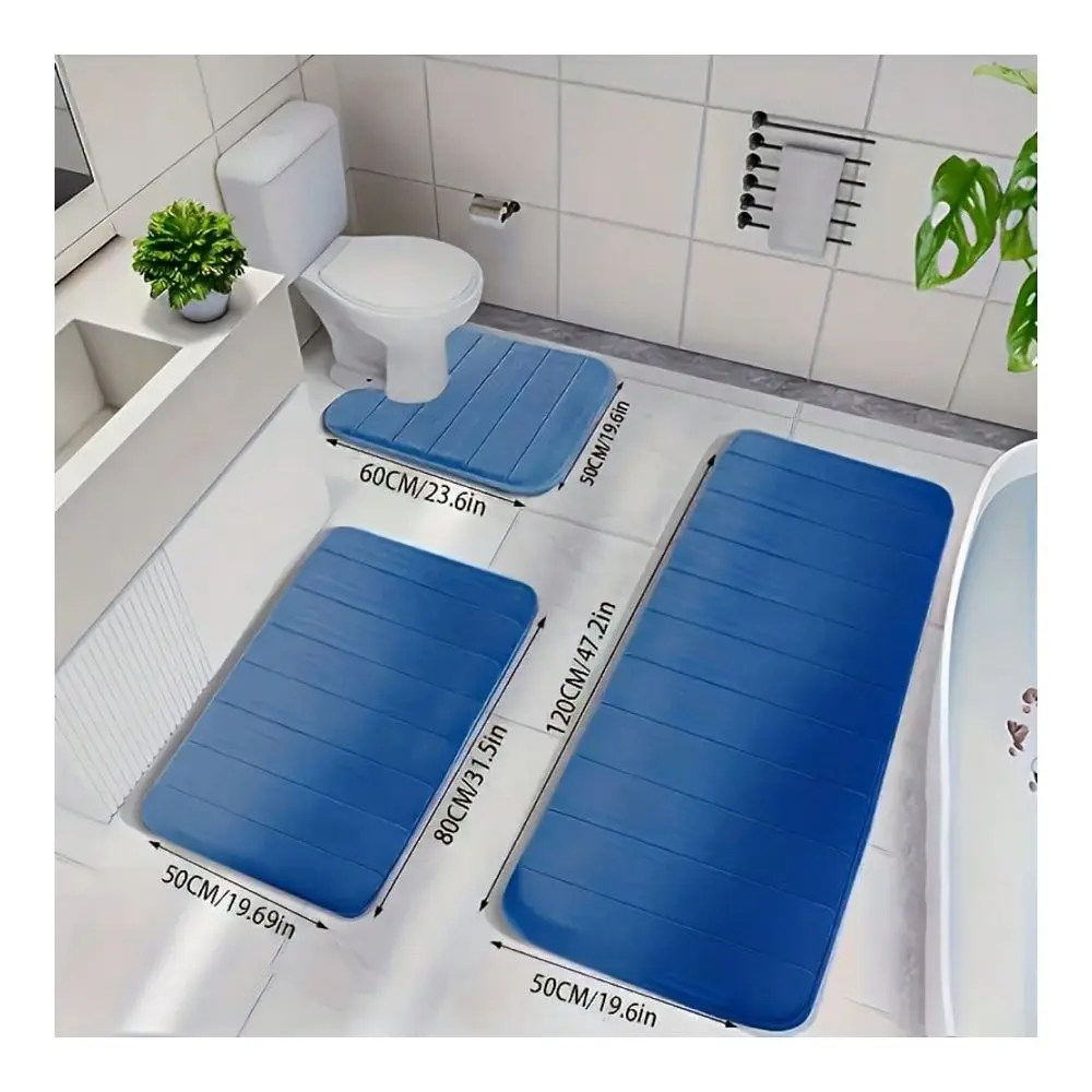 3Piece Memory Foam Bathroom Rug Set, Soft Plush NonSlip Bath Mats, Super Absorbent Quick Dry Washable Thick Bathroom Rugs For S
3Piece Memory Foam Bathroom Rug Set, Soft Plush NonSlip Bath Mats, Super Absorbent Quick Dry Washable Thick Bathroom Rugs For S