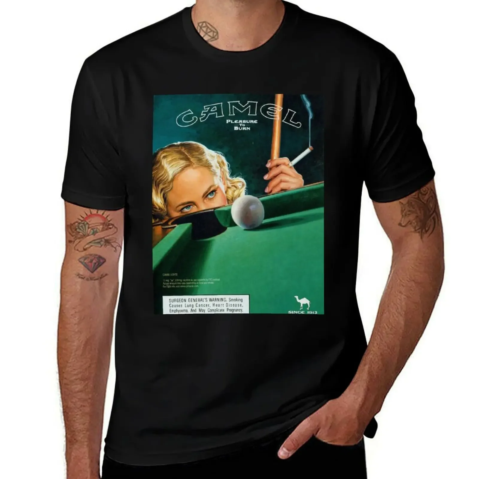 Vintage Camel Poolhall Pinup T-Shirt blue lock fashion shirts quick-drying T-shirts for men cotton 
Vintage Camel Poolhall Pinup T-Shirt blue lock fashion shirts quick-drying T-shirts for men cotton
