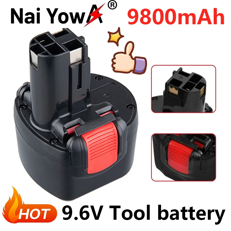 Replace Bosch 9.6V 9800mA high-capacity NI-CD screwdriver electric tool rechargeable battery model PSR 960 BH984 BAT048 BAT119
Replace Bosch 9.6V 9800mA high-capacity NI-CD screwdriver electric tool rechargeable battery model PSR 960 BH984 BAT048 BAT119