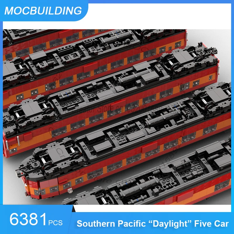 MOC Building Blocks 1:48 Scale Southern Pacific “Daylight” Five Car Set Train Model DIY Assemble Bricks Toys Gifts 6381PCS
MOC Building Blocks 1:48 Scale Southern Pacific “Daylight” Five Car Set Train Model DIY Assemble Bricks Toys Gifts 6381PCS