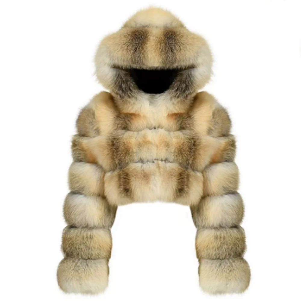 Jaxmonoy, роскошная шуба из натурального лисьего меха, женские зимние теплые пальто из натурального меха, новинка 2023 года, верхняя одежда, женские модные меховые куртки с капюшоном
Jaxmonoy, роскошная шуба из натурального лисьего меха, женские зимние теплые пальто из натурального меха, новинка 2023 года, верхняя одежда, женские модные меховые куртки с капюшоном