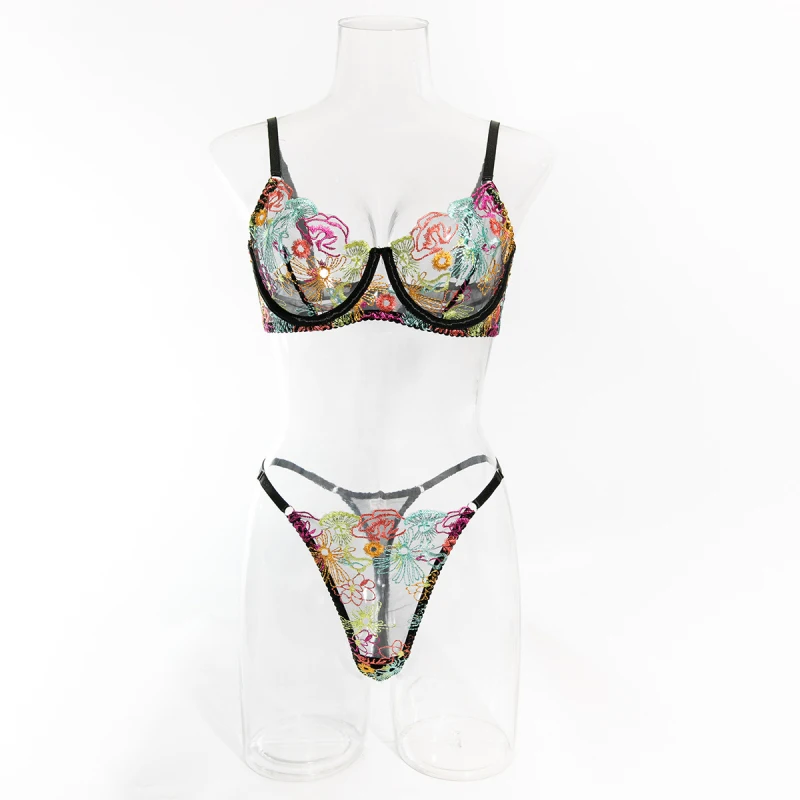 Floral bikini sexy and alluring push-up bra and thong French lingerie set
Floral bikini sexy and alluring push-up bra and thong French lingerie set