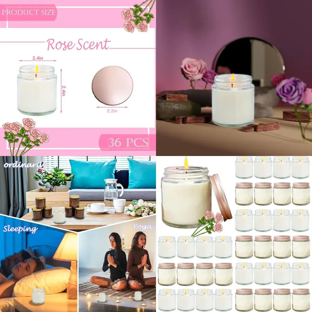 Набор из 36 мини-свечей из белого соевого воска по 4 унции - с ароматом розы для ароматерапии и снятия стресса, идеальный подарок на дни рождения, свадьбы и другие праздники.
Набор из 36 мини-свечей из белого соевого воска по 4 унции - с ароматом розы для ароматерапии и снятия стресса, идеальный подарок на дни рождения, свадьбы и другие праздники.