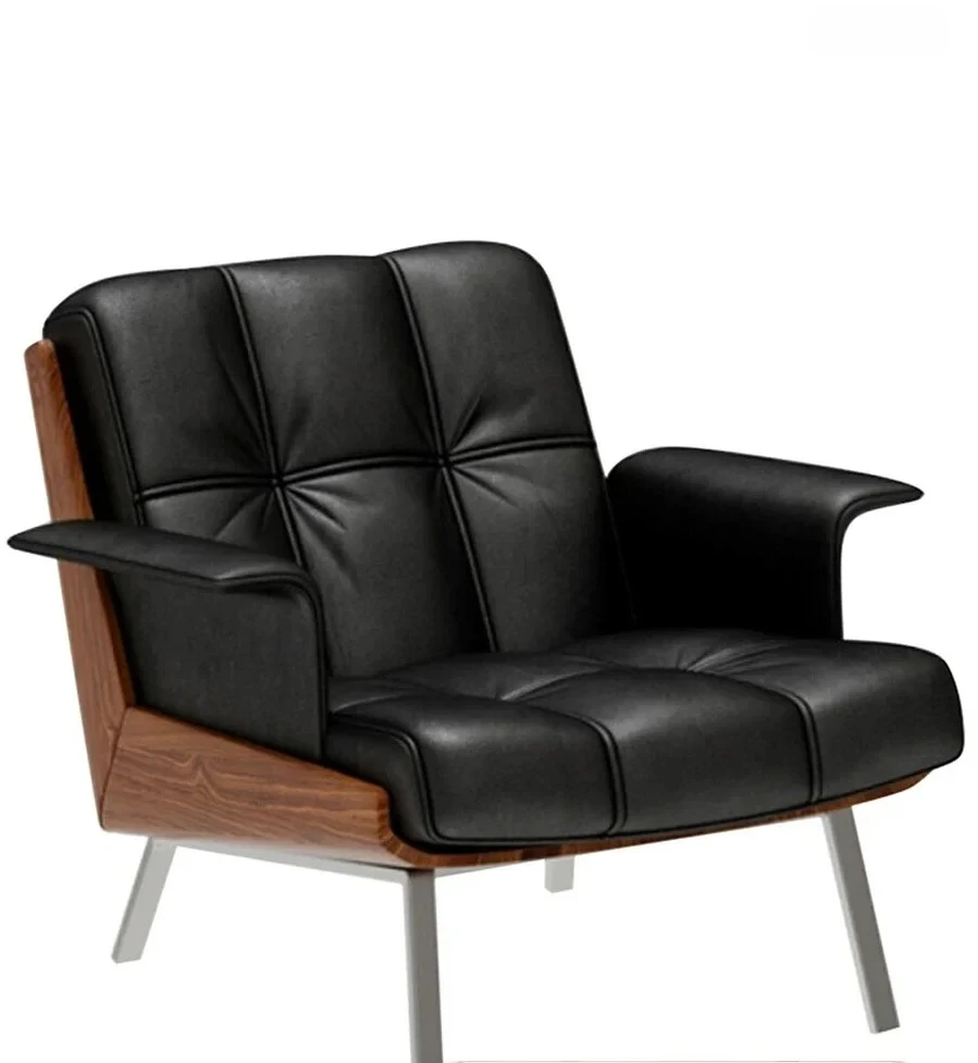 Single Leather Couch Nordic Solid Wood Advanced Living Room Office Modern Minimalist Leisure Chair
Single Leather Couch Nordic Solid Wood Advanced Living Room Office Modern Minimalist Leisure Chair