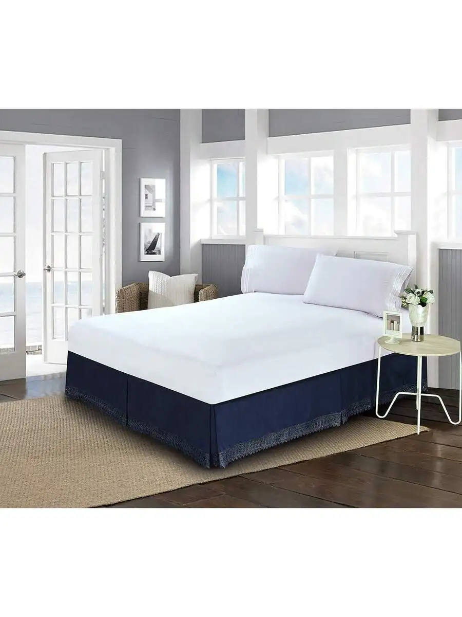 Microfiber Bed Skirt With Lace Fringe 15 Inch Drop Wrinkle Fade Resistant
Microfiber Bed Skirt With Lace Fringe 15 Inch Drop Wrinkle Fade Resistant