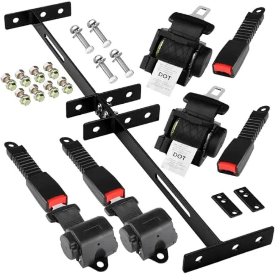61 Inch Retractable DOT SeatBelts Street Legal 4 Passenger 2+2 Golf Cart Seat Belts Kit Bracket Fits EZGO TXT Yamaha Club Car D
61 Inch Retractable DOT SeatBelts Street Legal 4 Passenger 2+2 Golf Cart Seat Belts Kit Bracket Fits EZGO TXT Yamaha Club Car D