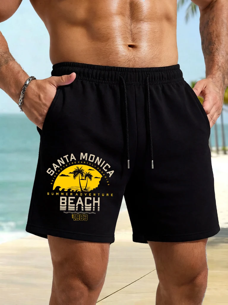 Santa Monica Summer Adventure Beach 1983 Pattern Male Comfy Gym Shorts Loose Drawstring Swimming Trunks Vacation Sport Clothing
Santa Monica Summer Adventure Beach 1983 Pattern Male Comfy Gym Shorts Loose Drawstring Swimming Trunks Vacation Sport Clothing
