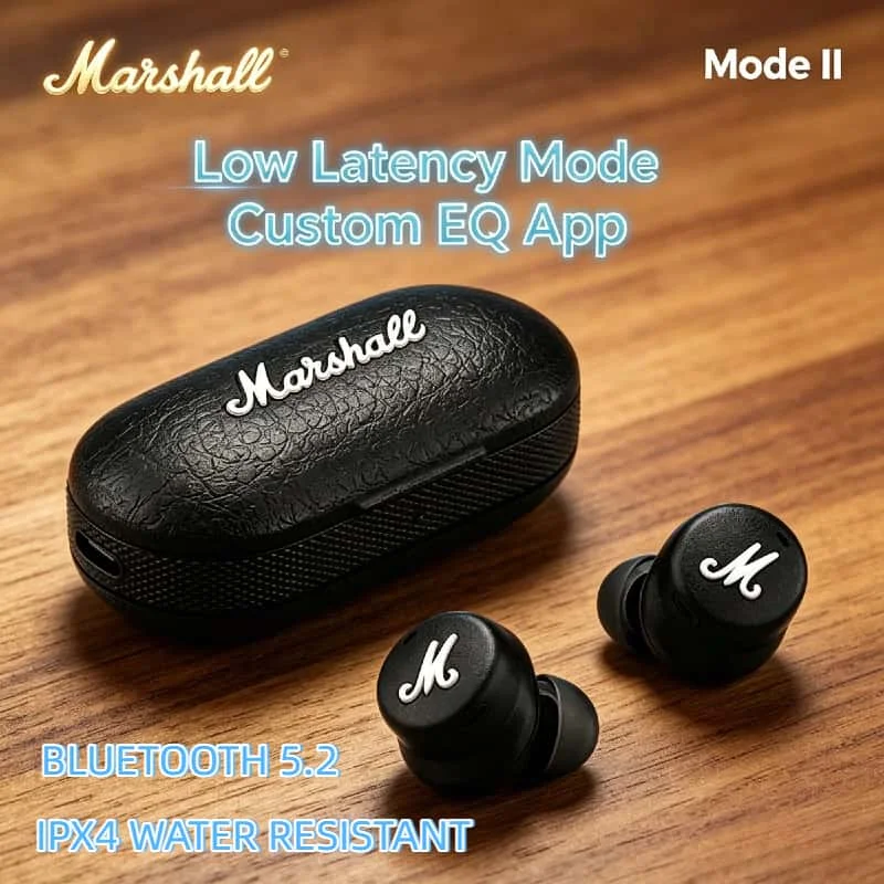 Оригинальные беспроводные наушники Marshall Mode II TWS True Wireless с Bluetooth 5.2, водонепроницаемые, с шумоподавлением, для спорта и музыки, с микрофоном.
Оригинальные беспроводные наушники Marshall Mode II TWS True Wireless с Bluetooth 5.2, водонепроницаемые, с шумоподавлением, для спорта и музыки, с микрофоном.