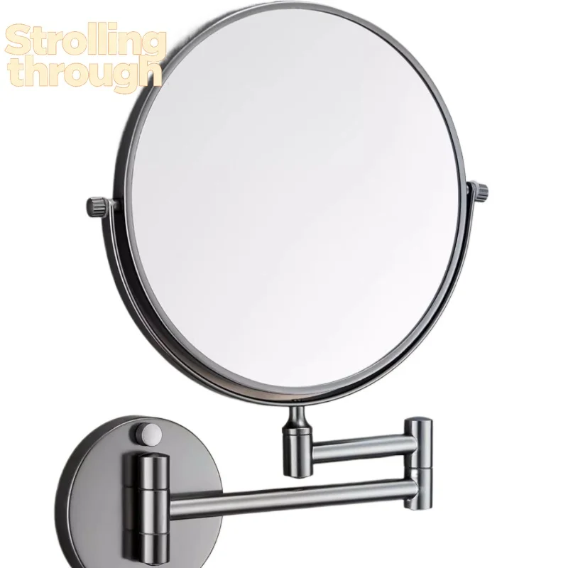  Регулируемое настенное зеркало для макияжа с увеличением — складное, поворотное и выдвижное, для ванной комнаты/туалетного столика в отеле
Регулируемое настенное зеркало для макияжа с увеличением — складное, поворотное и выдвижное, для ванной комнаты/туалетного столика в отеле