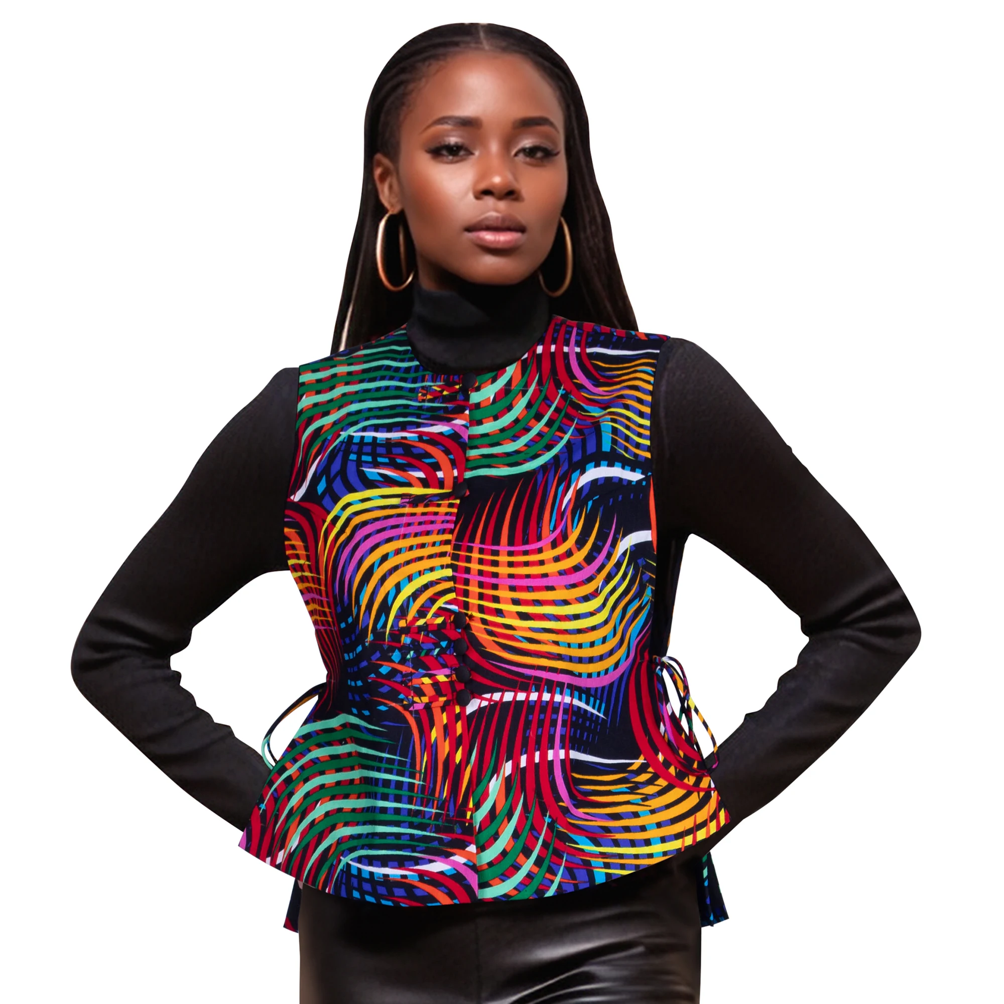 African Women Top Spring Sleeveless Blouse Ankara Four-pack button-up top Clothing for Women Ethnic style vest WY11077
African Women Top Spring Sleeveless Blouse Ankara Four-pack button-up top Clothing for Women Ethnic style vest WY11077