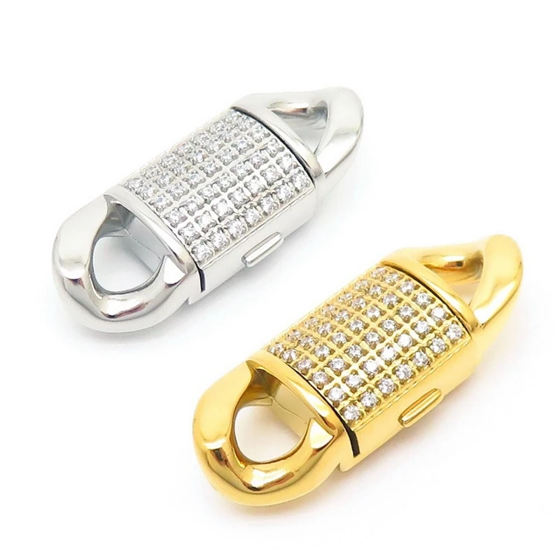 1pcs High-grade Zirconia Clasps Stainless Steel Jewelry Finding Clasp Hooks for Diy Necklace & Bracelet Chain Making
1pcs High-grade Zirconia Clasps Stainless Steel Jewelry Finding Clasp Hooks for Diy Necklace & Bracelet Chain Making