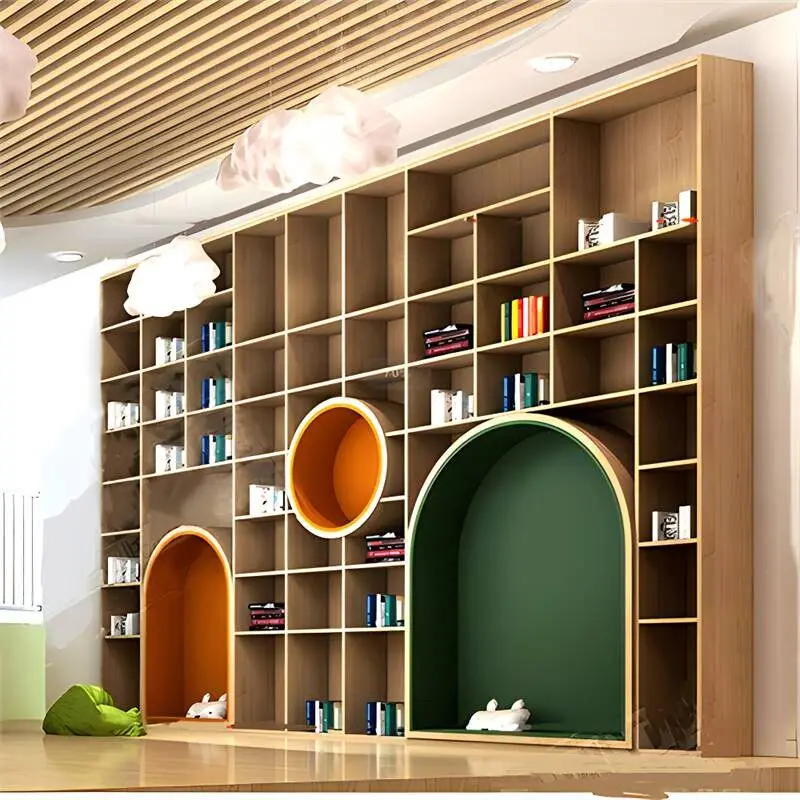 Library bookshelf reading picture book shelf solid wood floor bookcase shelf
Library bookshelf reading picture book shelf solid wood floor bookcase shelf
