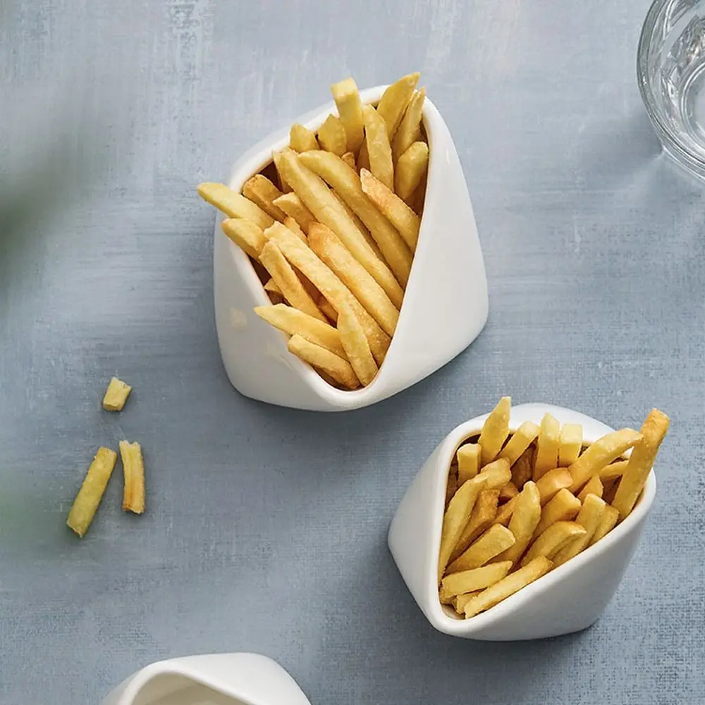 2pcs Multi-Function Ceramic French Fries Cup Creative Irregular Snack Dish Reusable Seasoning Bowl Molecular Cuisine
2pcs Multi-Function Ceramic French Fries Cup Creative Irregular Snack Dish Reusable Seasoning Bowl Molecular Cuisine