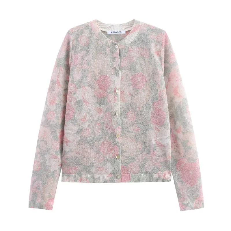 Women’s Floral Print Knit Cardigan Long Sleeve Round Neck Lightweight Spring Casual Daily Wear Fashion Party Elegant Cover-Up
Women’s Floral Print Knit Cardigan Long Sleeve Round Neck Lightweight Spring Casual Daily Wear Fashion Party Elegant Cover-Up