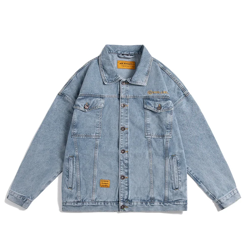 Japanese Sle Loose Casual Denim Workwear Jaet Trendy y Outerwear Spring Autumn Versatile Long Sve Cotton Blend
Japanese Sle Loose Casual Denim Workwear Jaet Trendy y Outerwear Spring Autumn Versatile Long Sve Cotton Blend