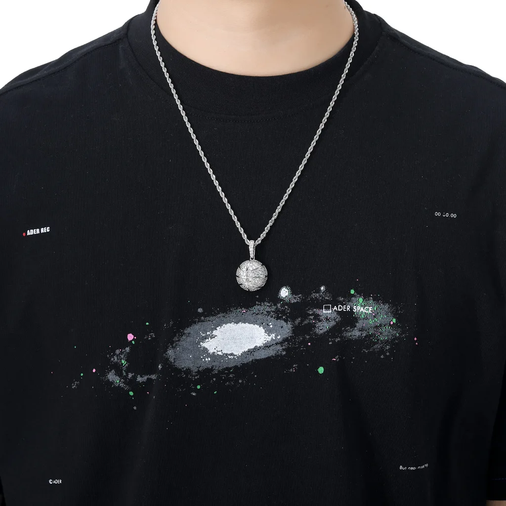 Basketball Pendant Inlaid with Zircon, Men's and Women's Necklace, Collarbone Chain Accessory
Basketball Pendant Inlaid with Zircon, Men's and Women's Necklace, Collarbone Chain Accessory