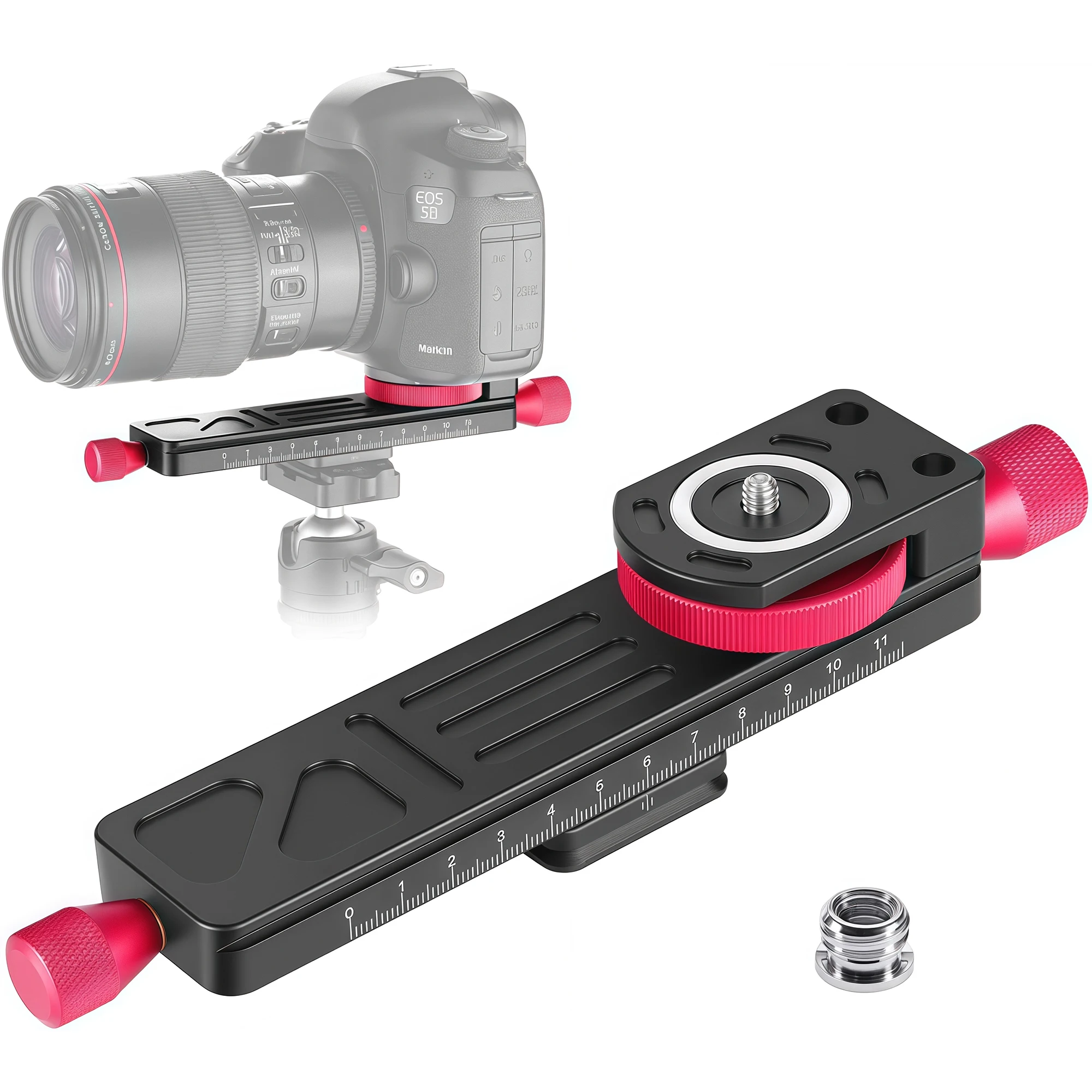 Lanxire Macro Focusing Rail Slider, Portable Quick Release Plate Gear Slide 1/4" Screw for Camera Tripod Arca-Swiss Compatible
Lanxire Macro Focusing Rail Slider, Portable Quick Release Plate Gear Slide 1/4" Screw for Camera Tripod Arca-Swiss Compatible