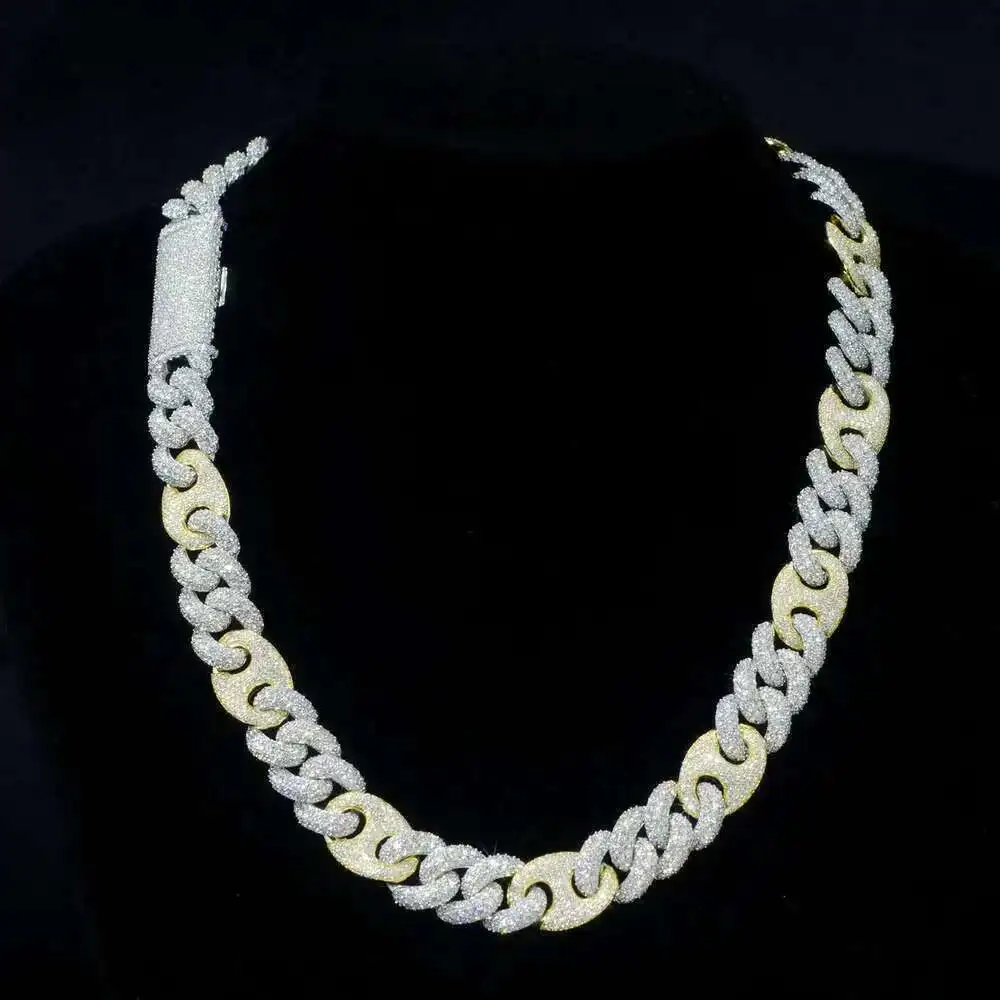 New Trend 18mm Iced Out d Color Vvs 925 Sterling Silver Moissanite Cuban Link Chain
New Trend 18mm Iced Out d Color Vvs 925 Sterling Silver Moissanite Cuban Link Chain