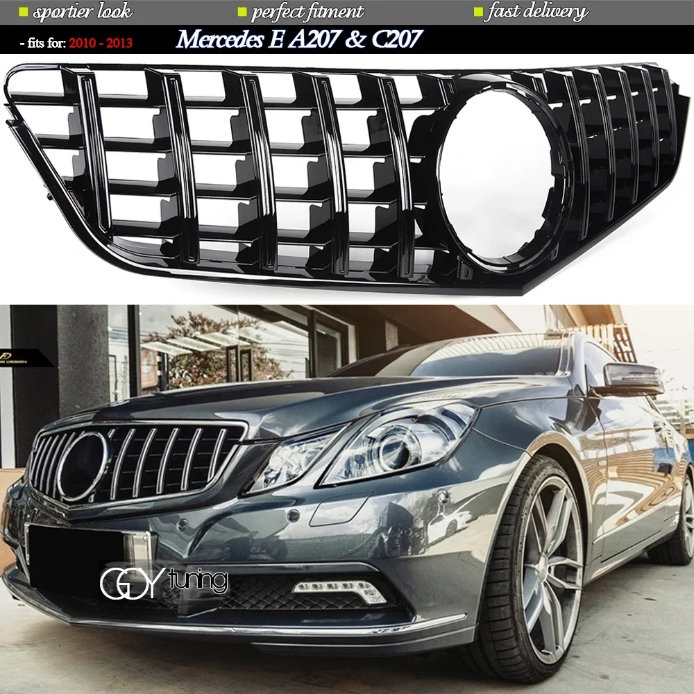 W207 Black & Silver Front Bumper Grille GTR Grill For Mercedes E Class 2-Door Coupe C207 & Cabiolet A207 2010 - 2013 Only
W207 Black & Silver Front Bumper Grille GTR Grill For Mercedes E Class 2-Door Coupe C207 & Cabiolet A207 2010 - 2013 Only